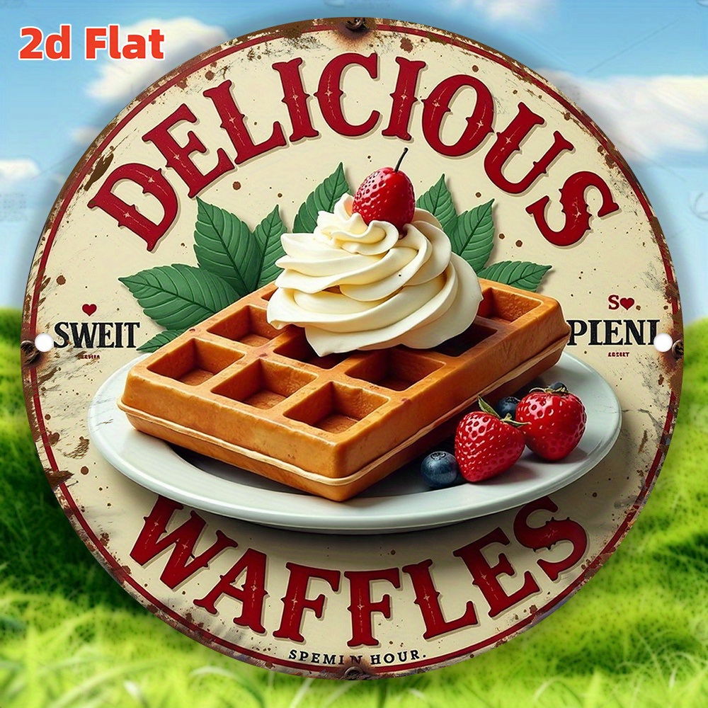 Insegna da Parete 2D Piatta, S - Waffle Iron Belgian recensione e prezzo