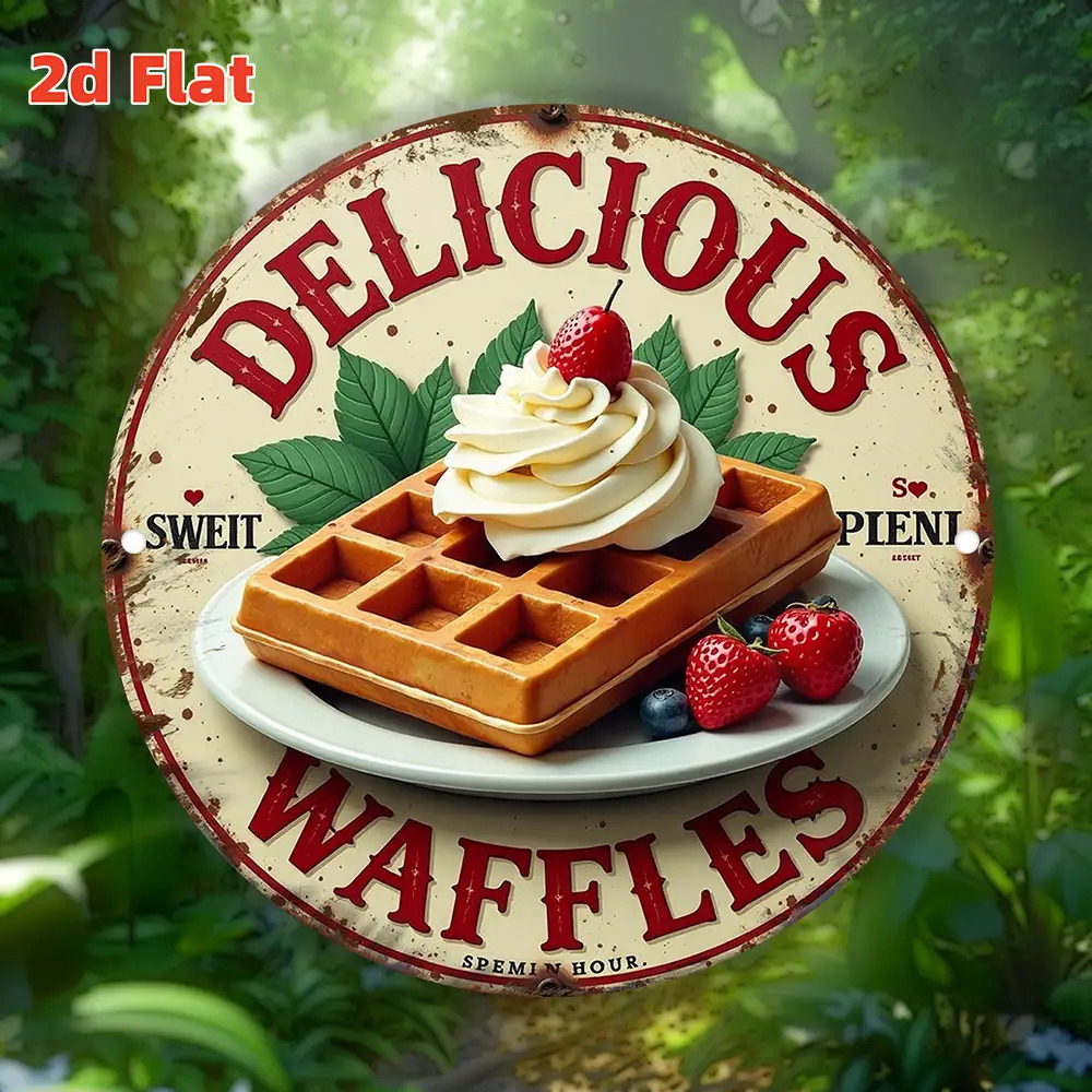 Insegna da Parete 2D Piatta, S - Waffle Iron Belgian recensione e prezzo