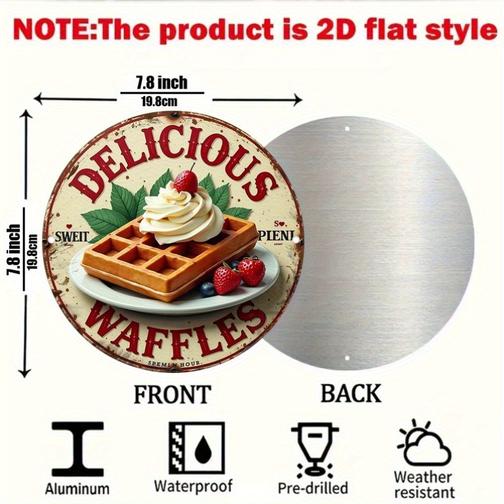 Insegna da Parete 2D Piatta, S - Waffle Iron Belgian recensione e prezzo