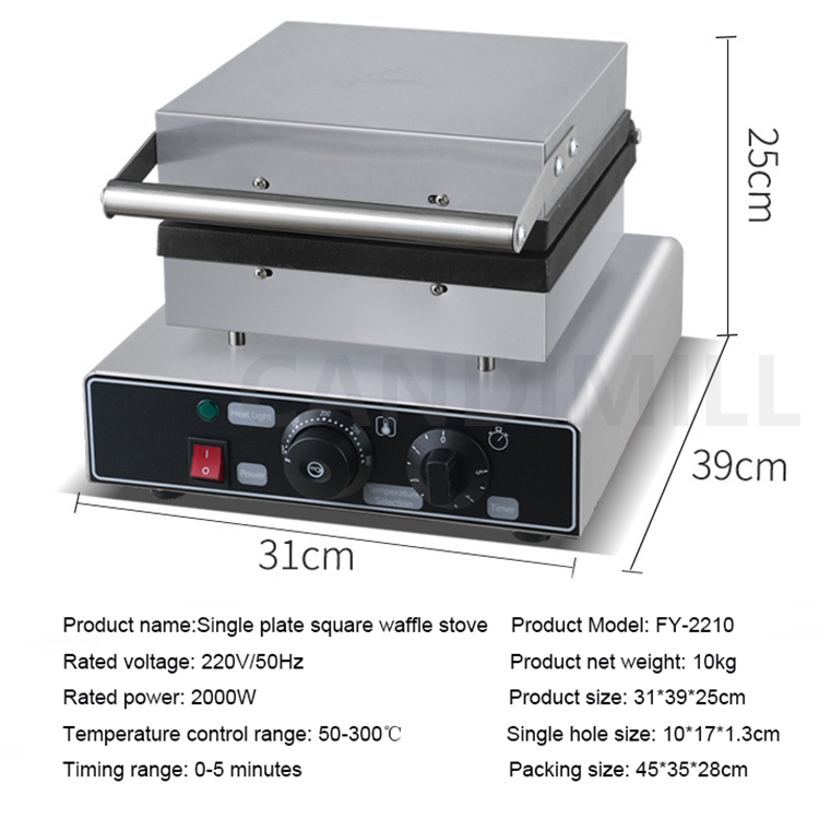 Macchina per waffle antiaderen - Waffle Iron Belgian recensione e prezzo