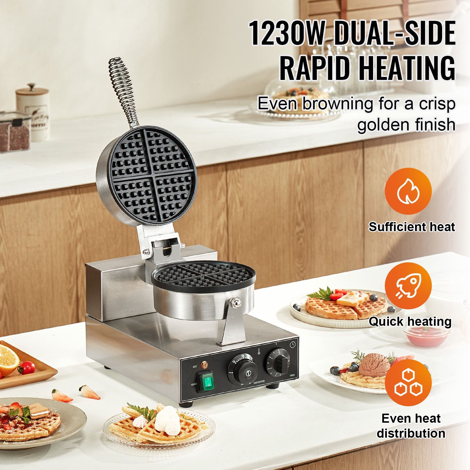 Macchina per Waffle Commercial - Waffle Iron Belgian recensione e prezzo
